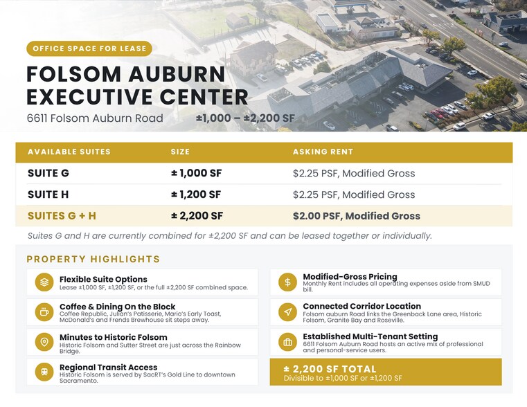 More Photos Of 6611 Folsom Auburn Rd, Folsom Office For Lease