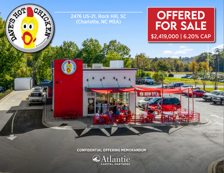 Primary Photo Of 2476 Cherry Rd, Rock Hill Fast Food For Sale