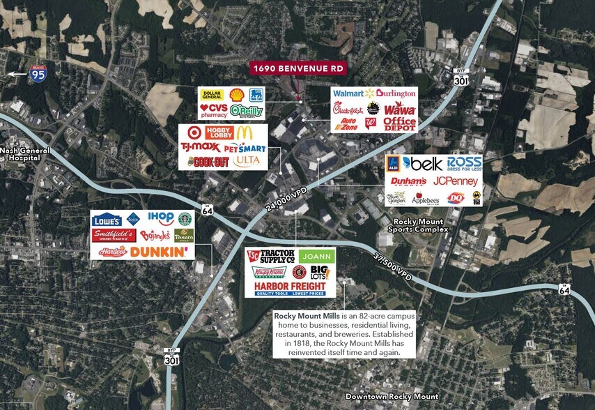 More Photos Of 1690 Benvenue Rd, Rocky Mount Freestanding For Sale