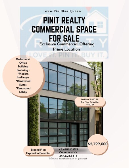 More Photos Of 91 Carman Ave, Cedarhurst Office For Sale