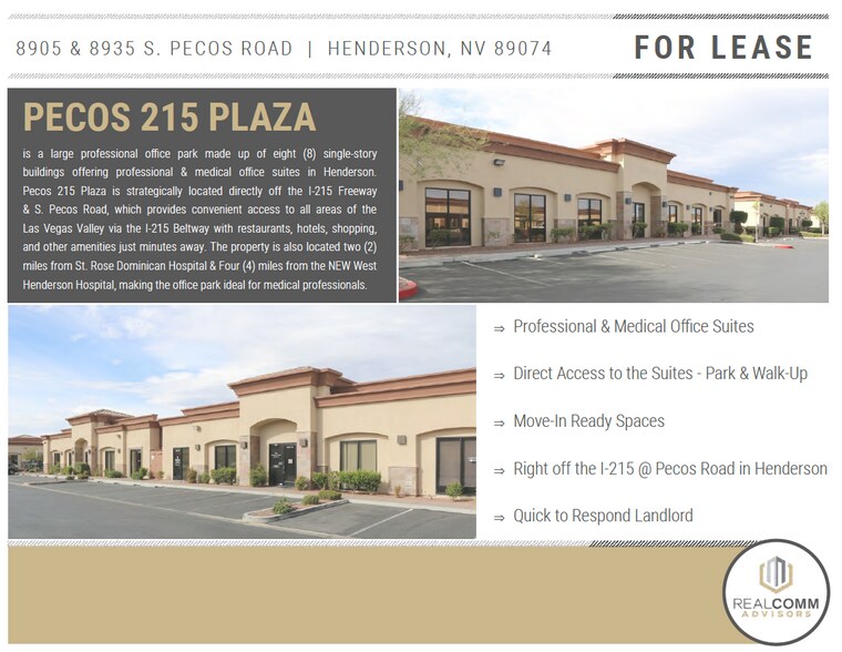 More Photos Of 8905 S Pecos Rd, Henderson Unknown For Lease