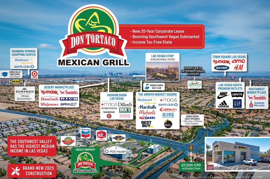 Primary Photo Of 8295 S Fort Apache Rd, Las Vegas Fast Food For Sale