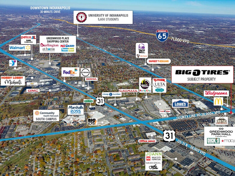 More Photos Of 1298 N Madison Ave, Greenwood Auto Repair For Sale