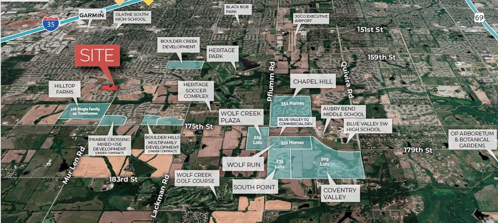 More Photos Of SW corner of 167th & Mur-Len, Olathe Land For Sale