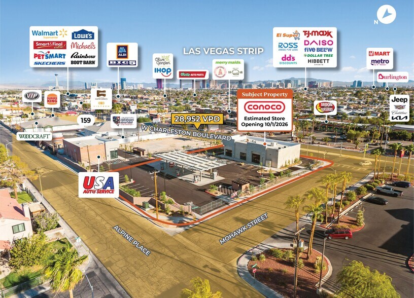 Primary Photo Of 5350 W Charleston Blvd, Las Vegas Service Station For Sale