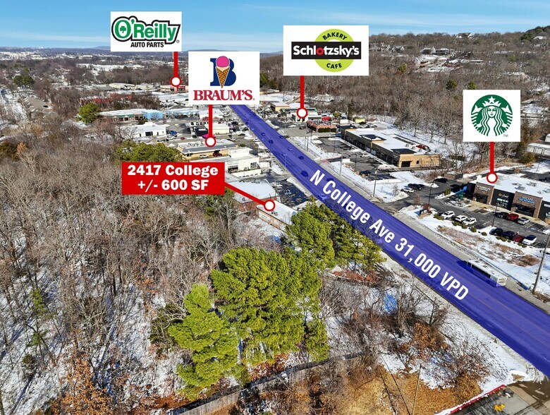 More Photos Of 2417 N College Ave, Fayetteville Freestanding For Lease