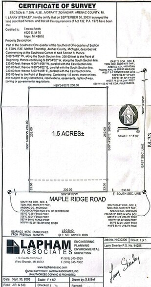 More Photos Of 8038 Maple Ridge Rd, Alger Land For Sale