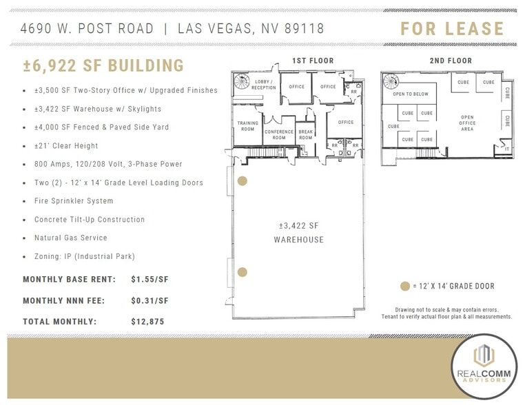 More Photos Of 4690 W Post Rd, Las Vegas Warehouse For Lease