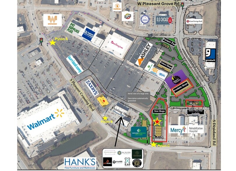More Photos Of Pleasant Crossing Blvd. @ Dixieland, Rogers Storefront Retail Office For Lease