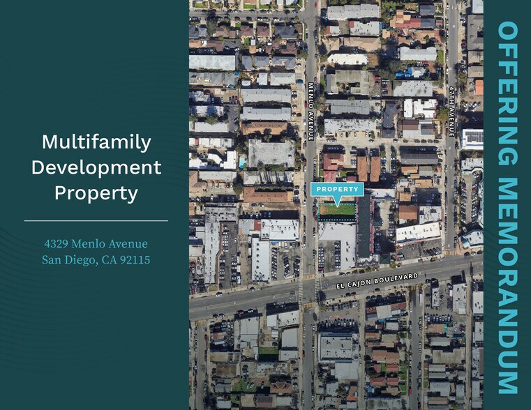 Primary Photo Of 4329 Menlo Ave, San Diego Land For Sale