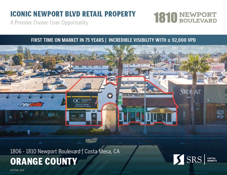 Primary Photo Of 1810 Newport Blvd, Costa Mesa Storefront For Sale