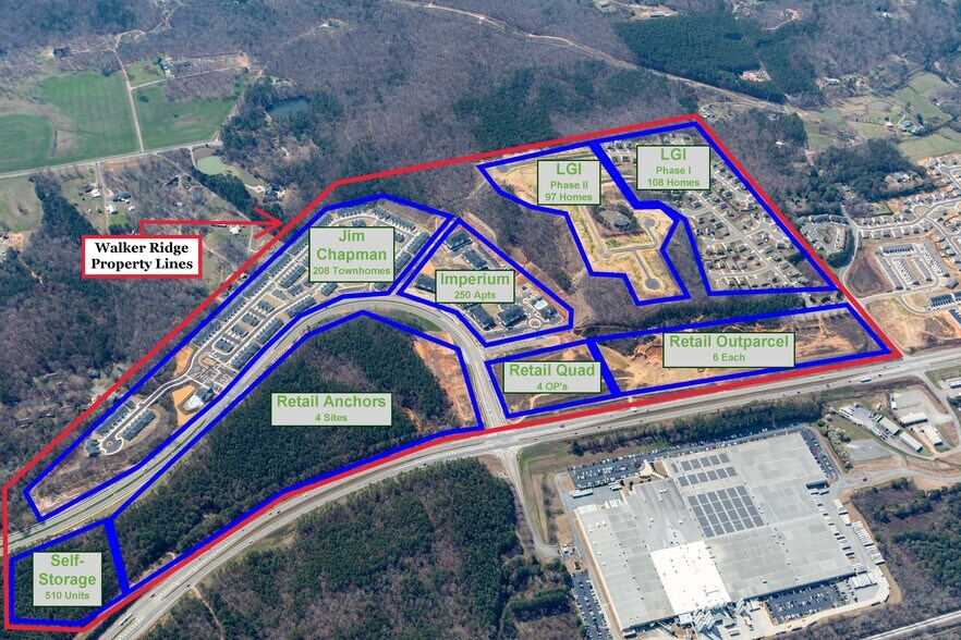 More Photos Of Intersection of 411 & Burnt Hickory Connector, Cartersville Land For Sale