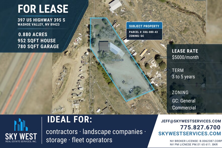 Primary Photo Of 397 US Highway 395 S, Washoe Valley Land For Lease