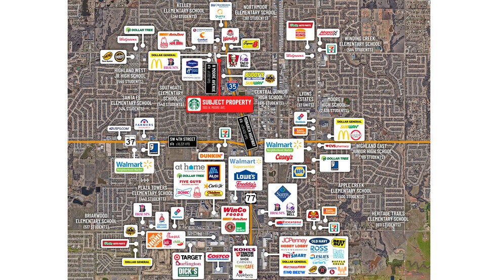 Primary Photo Of 1100 N Moore Ave, Moore Freestanding For Sale