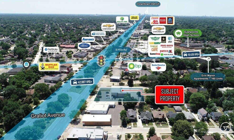 More Photos Of 22901 Gratiot Ave, Eastpointe Freestanding For Sale