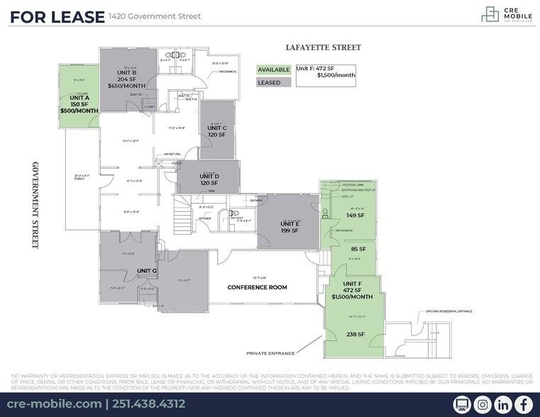 More Photos Of 1420 Government St, Mobile Office Residential For Lease