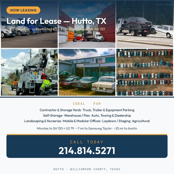 More Photos Of 2133 County Road 130, Hutto Land For Lease