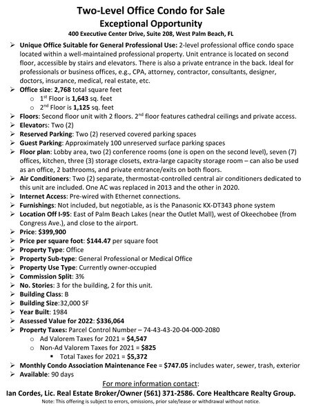 More Photos Of 400 Executive Center Dr, West Palm Beach Medical For Sale