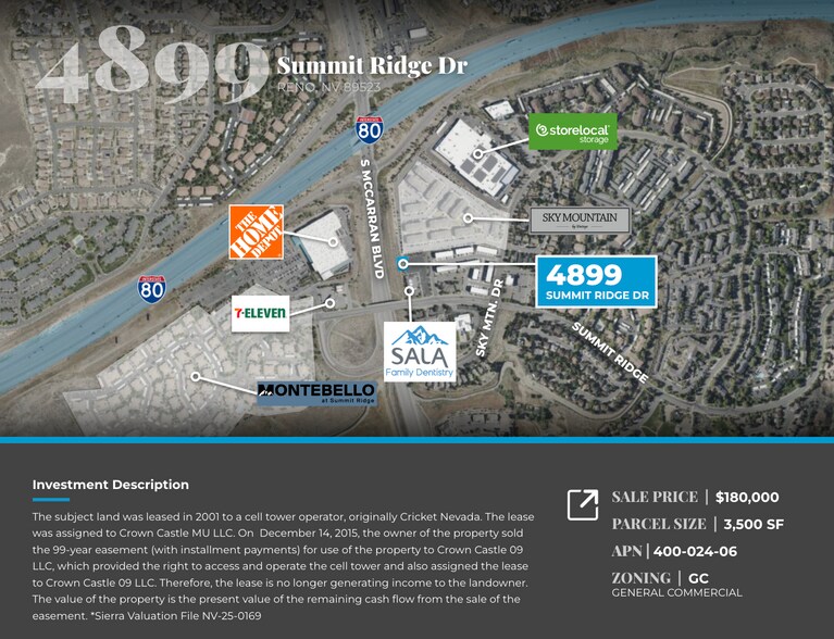 More Photos Of 4899 Summit Ridge Dr, Reno Land For Sale