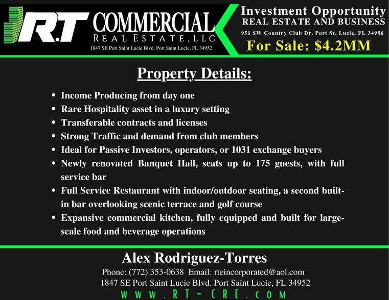 More Photos Of 951 SW Country Club Dr, Port Saint Lucie Restaurant For Sale