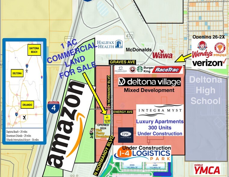Primary Photo Of N NORMANDY BLVD @ Energy Avenue, Deltona Land For Sale