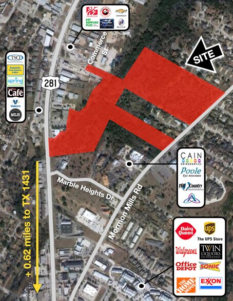 Primary Photo Of Mormon Mill Rd @ US Hwy 281, Marble Falls Land For Sale