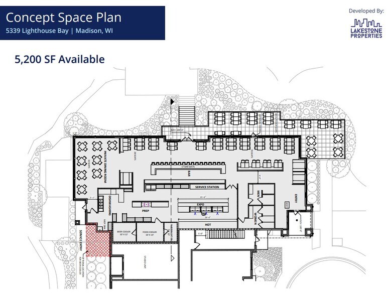 More Photos Of 5339 Lighthouse Bay Dr, Madison Restaurant For Lease