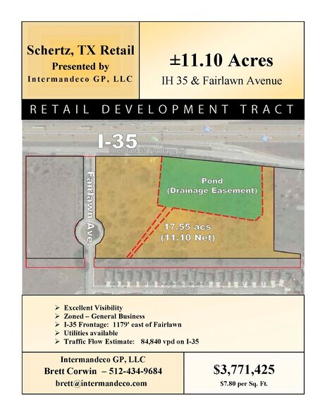 Primary Photo Of I-35 and Fairlawn Avenue @ I-35, Schertz Land For Sale