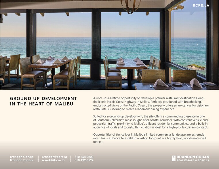 More Photos Of 20356 Pacific Coast Hwy, Malibu Land For Lease