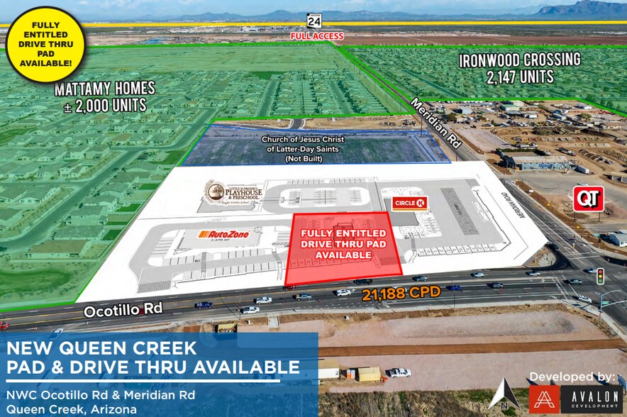 Primary Photo Of NWC Ocotillo & Meridian, Queen Creek Land For Lease