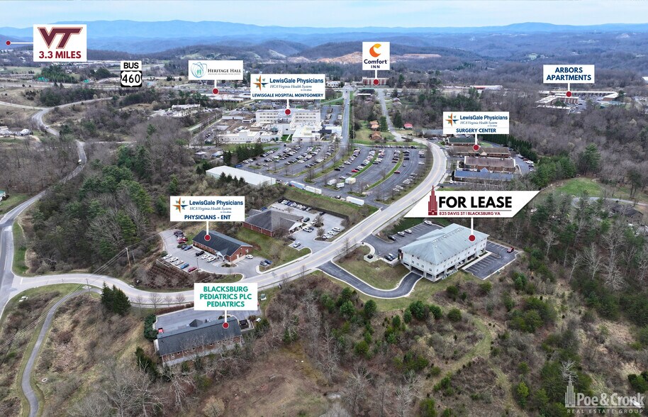 More Photos Of 825 Davis St, Blacksburg Medical For Lease