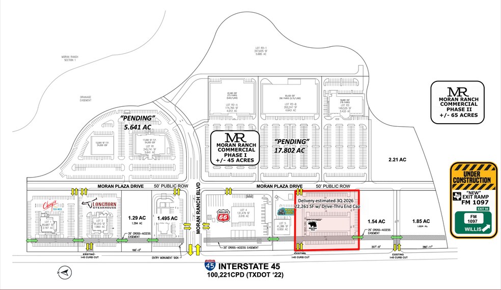 More Photos Of I-45 & FM 1097, Willis General Retail For Lease