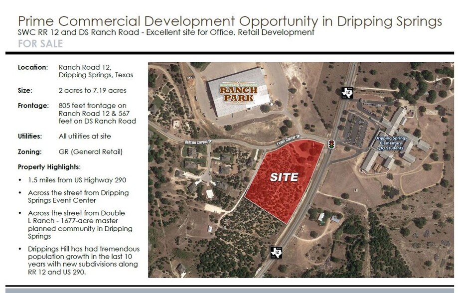 Primary Photo Of SWC RR 12 And DS RR, Dripping Springs Land For Sale