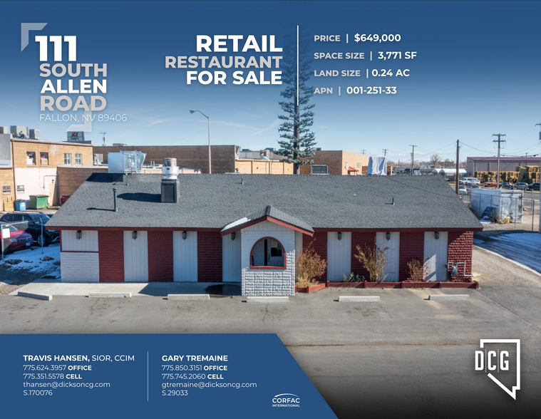 Primary Photo Of 111 Allen Rd, Fallon Restaurant For Sale