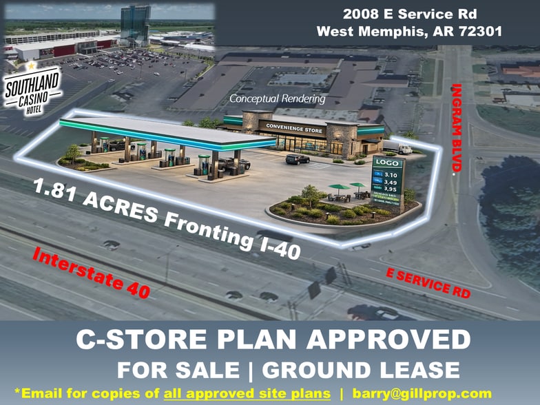 Primary Photo Of 2008 E North Svc Rd, West Memphis Land For Sale