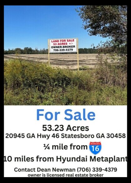 Primary Photo Of 20945 Georgia 46 Hwy, Pembroke Land For Sale