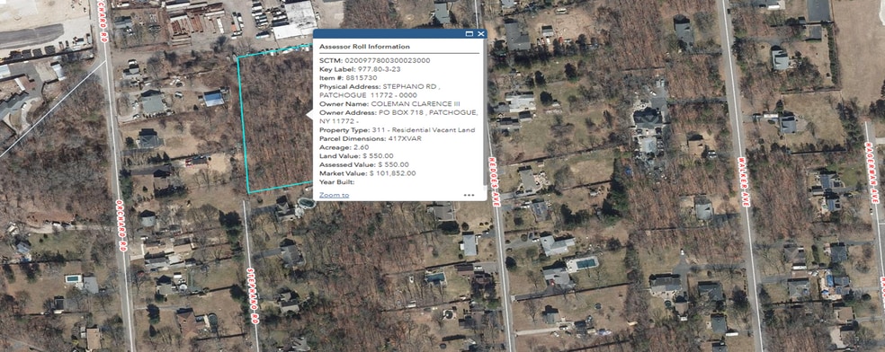 Primary Photo Of Stephano Rd, Patchogue Land For Sale