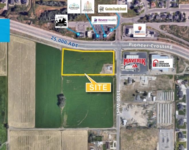 Primary Photo Of SWC Pioneer Crossing @ 1100 West, Lehi Land For Sale