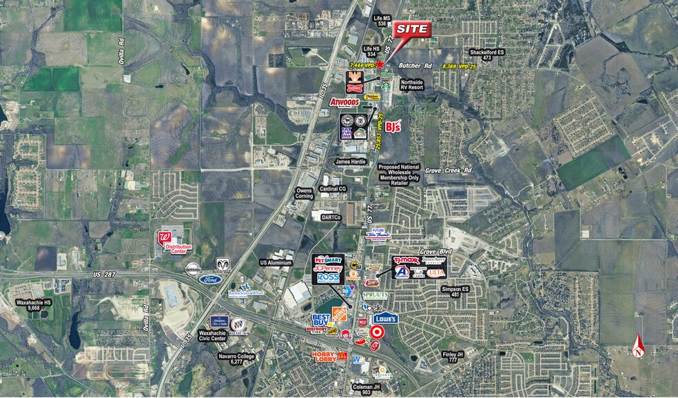 More Photos Of N US Highway 77, Waxahachie Land For Lease