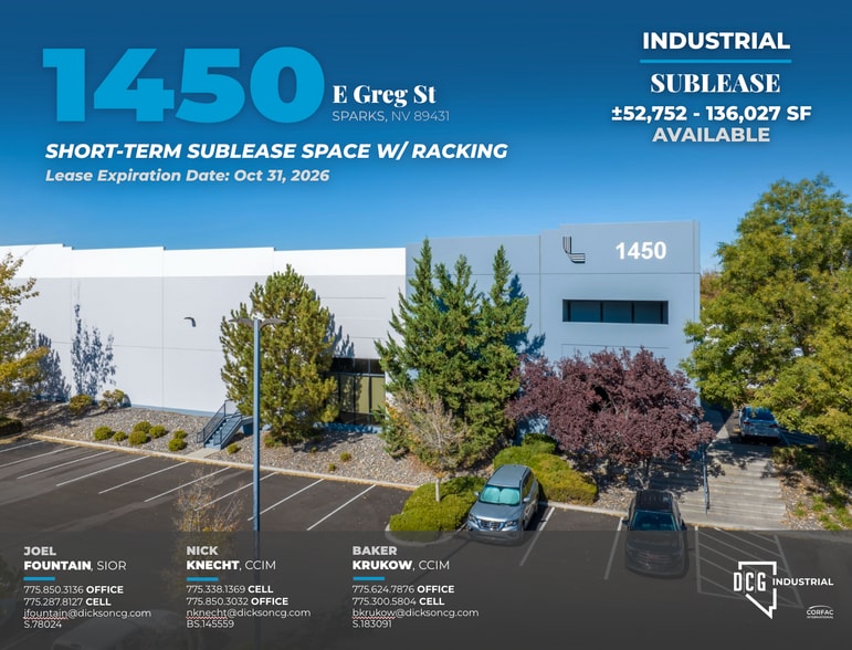 Primary Photo Of 1450 E Greg St, Sparks Warehouse For Lease