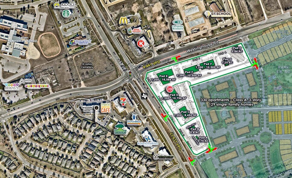 More Photos Of SE Corner Westinghouse Road and FM 1460, Georgetown Land For Sale