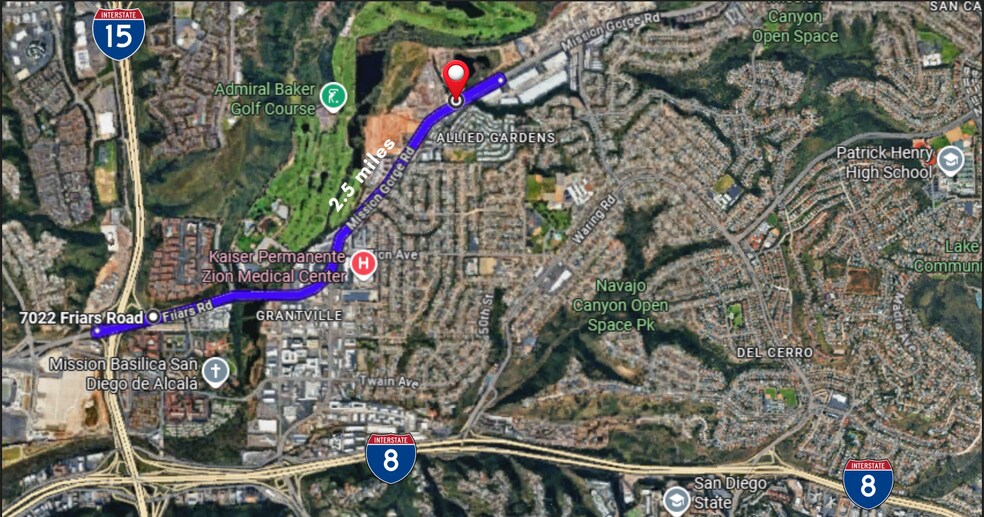 More Photos Of 7202 Mission Gorge Rd, San Diego Land For Lease