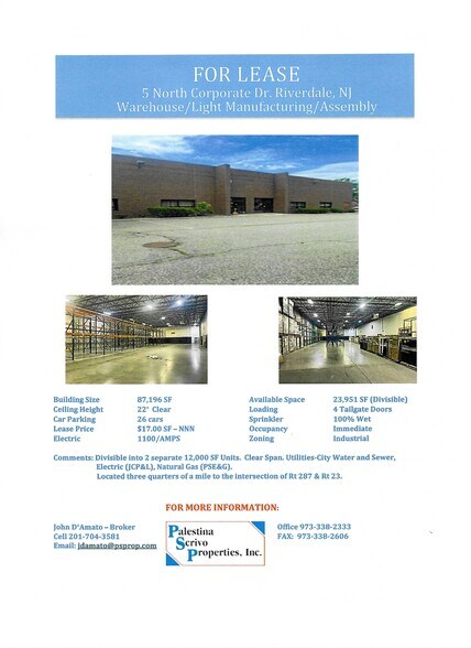 More Photos Of 5 N Corporate Dr, Riverdale Distribution For Lease