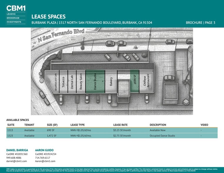 More Photos Of 1513-1527 N San Fernando Blvd, Burbank Storefront Retail Office For Lease