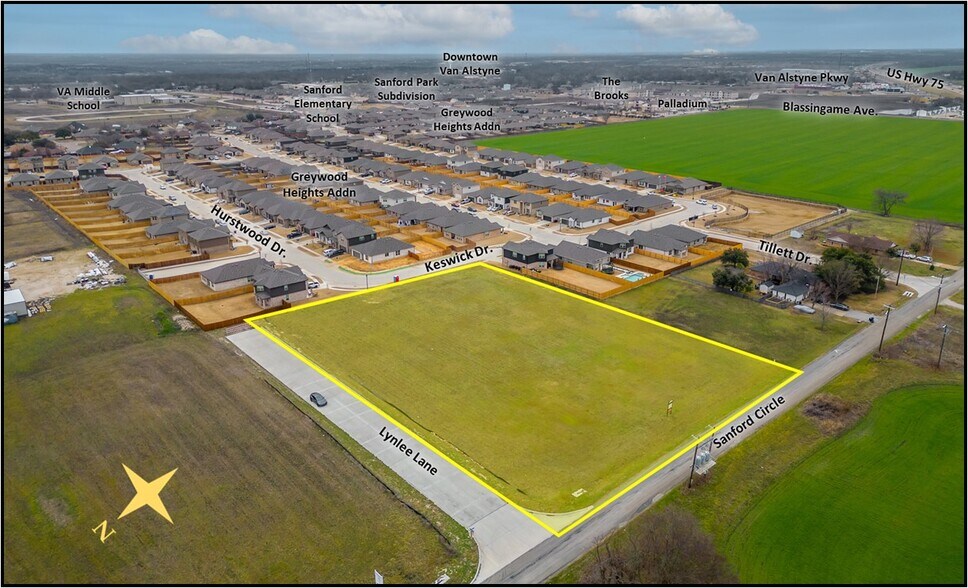 Primary Photo Of Sanford Circle, Van Alstyne Land For Sale