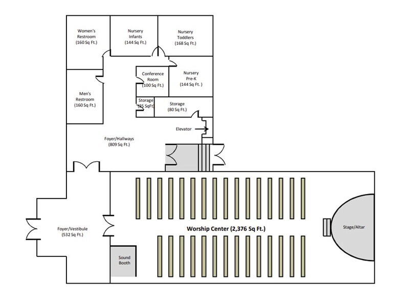 More Photos Of 5333 151st St, Oak Forest Religious Facility For Lease