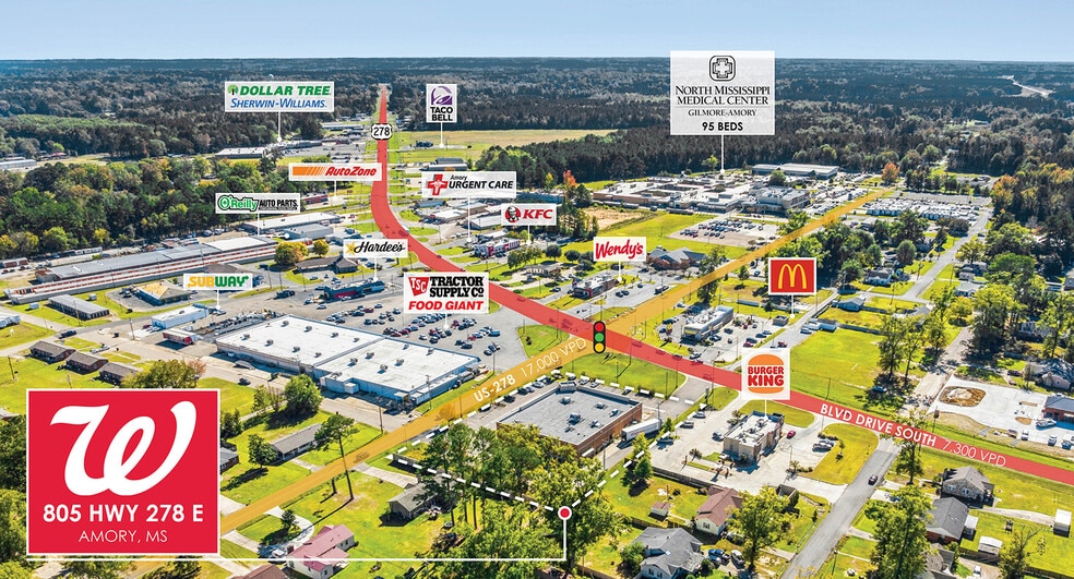 Primary Photo Of 607 Earl Frye Blvd, Amory Drugstore For Sale