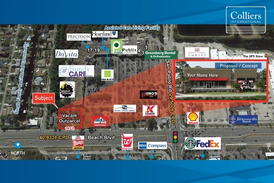 More Photos Of 14444 Beach Blvd, Jacksonville Land For Lease