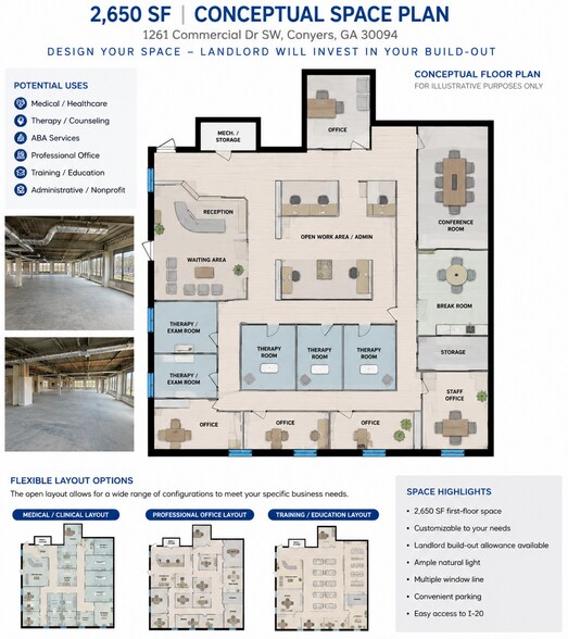 More Photos Of 1261 Commercial Dr SW, Conyers Medical For Lease