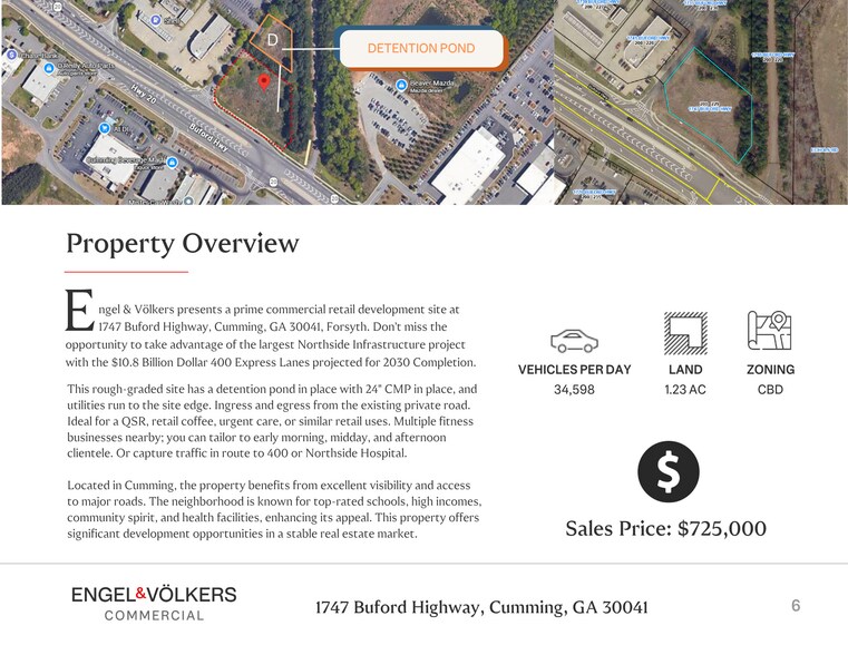 More Photos Of 1747 Buford Hwy, Cumming Land For Sale